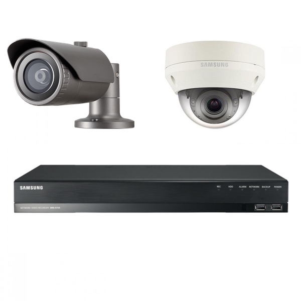 Samsung 2MP CCTV Security Package 2 Camera Dome Bullet Full HD 1080p IP 